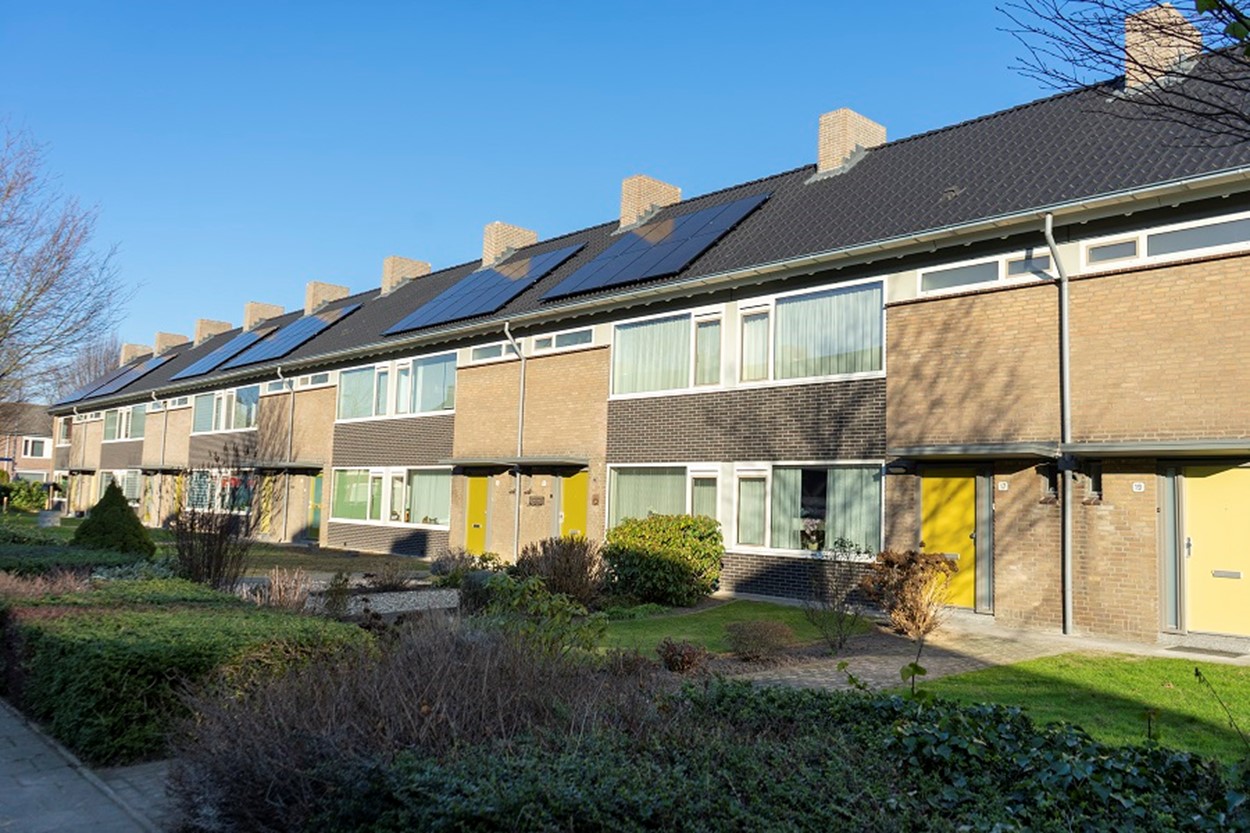 Huizen met zonnepanelen